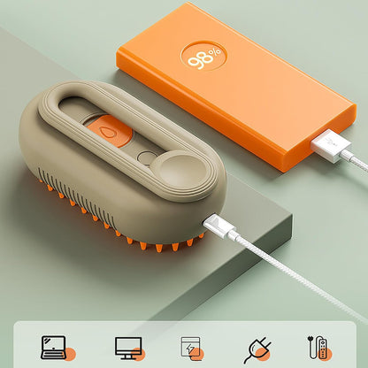 Cepillo y Masajeador de Vapor Perros y Gatos