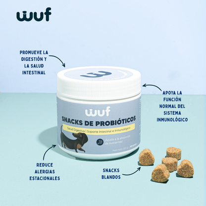 Snacks Probióticos para perros WUF